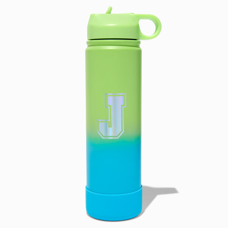 Varsity Initial Stainless Steel Water Bottle - J,