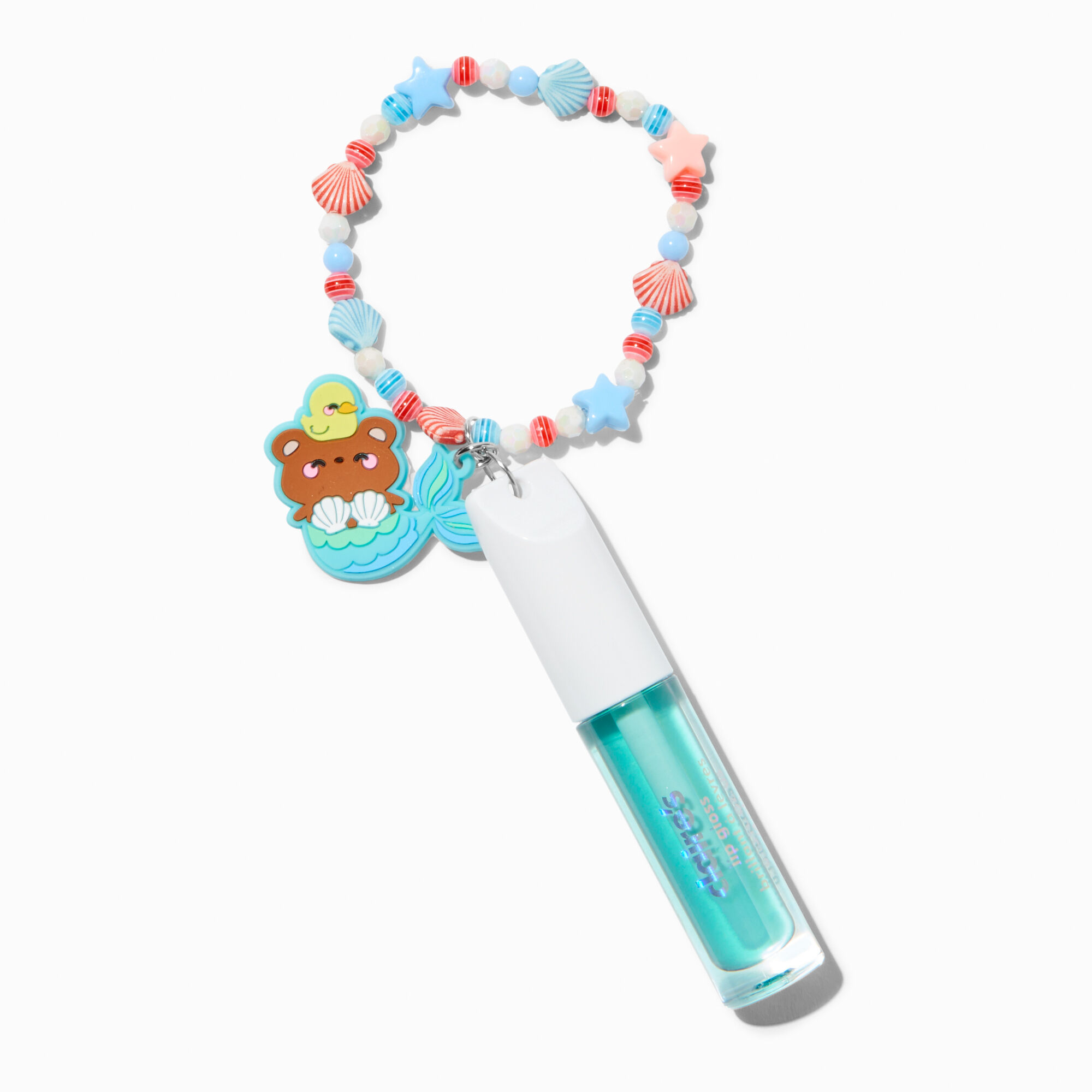 View Claires Mermaid Bear Lip Gloss Wristlet Bracelet information