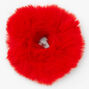 Medium Furry Hair Scrunchie - Red,