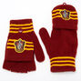 Harry Potter&trade; Gryffindor Fingerless Gloves with Mitten Flap &ndash; Burgundy,