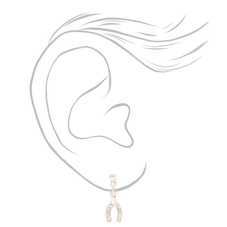 Silver Four Leaf Clover Earrings - 3 Pack,