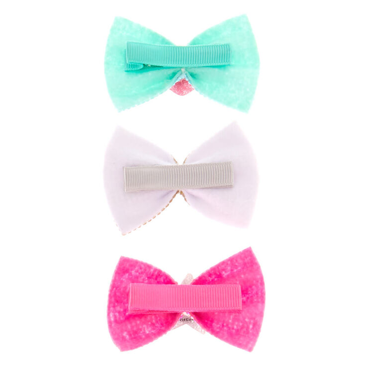 Trolls World Tour Glitter Bow Hair Clips &ndash; 3 Pack,