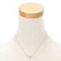 Silver Stone Initial Pendant Necklace - Y,