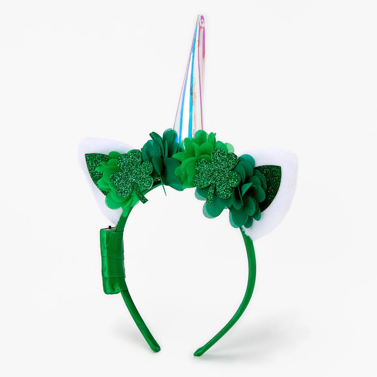 Light Up Irish Unicorn Headband - Green,