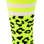 Neon Cheetah Print Crew Socks - 2 Pack,