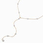 Gold-tone Pearl Confetti Y-Neck Chain Necklace,
