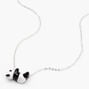 Silver Swinging Panda Pendant Necklace,