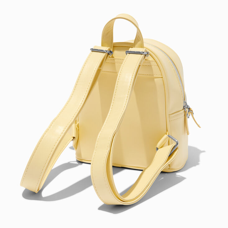Quilted Yellow Puffy Mini Backpack,