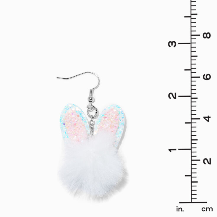 Easter Bunny Pom Pom 2&quot; Drop Earrings,