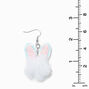 Easter Bunny Pom Pom 2&quot; Drop Earrings,