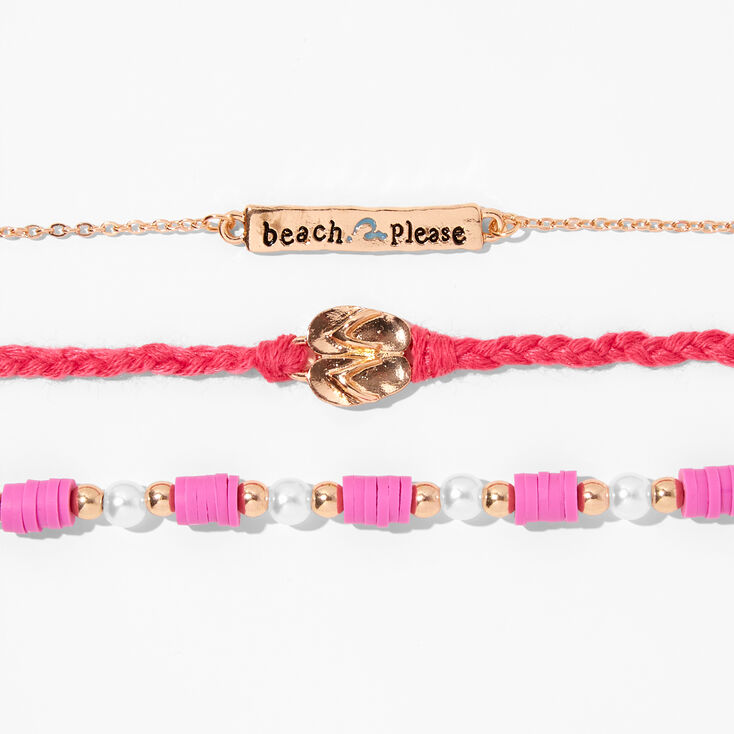 Gold Beach Please Sandals Bracelet Set &#40;3 Pack&#41;,