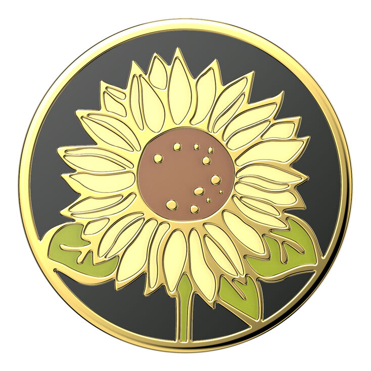 PopSockets&reg; PopGrip - Enamel Sunflower,