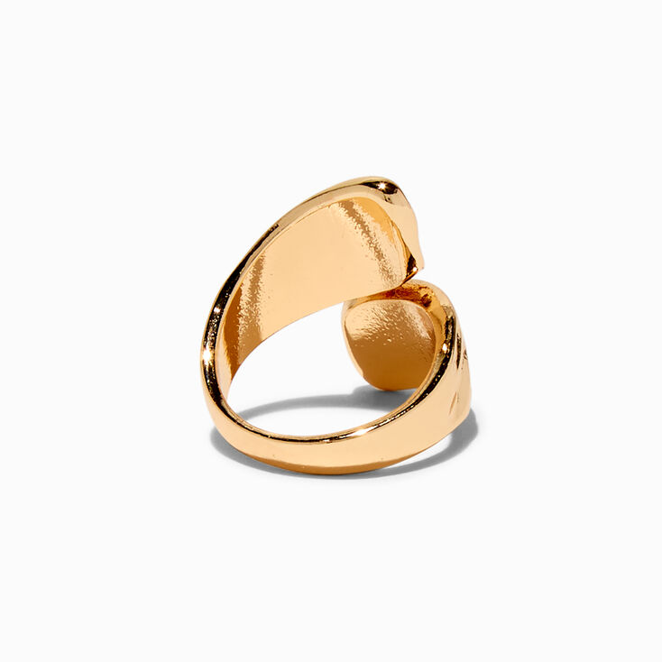 Gold-tone Molten Wrap Ring,