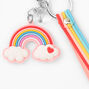 Silicone Pastel Rainbow Keyring,