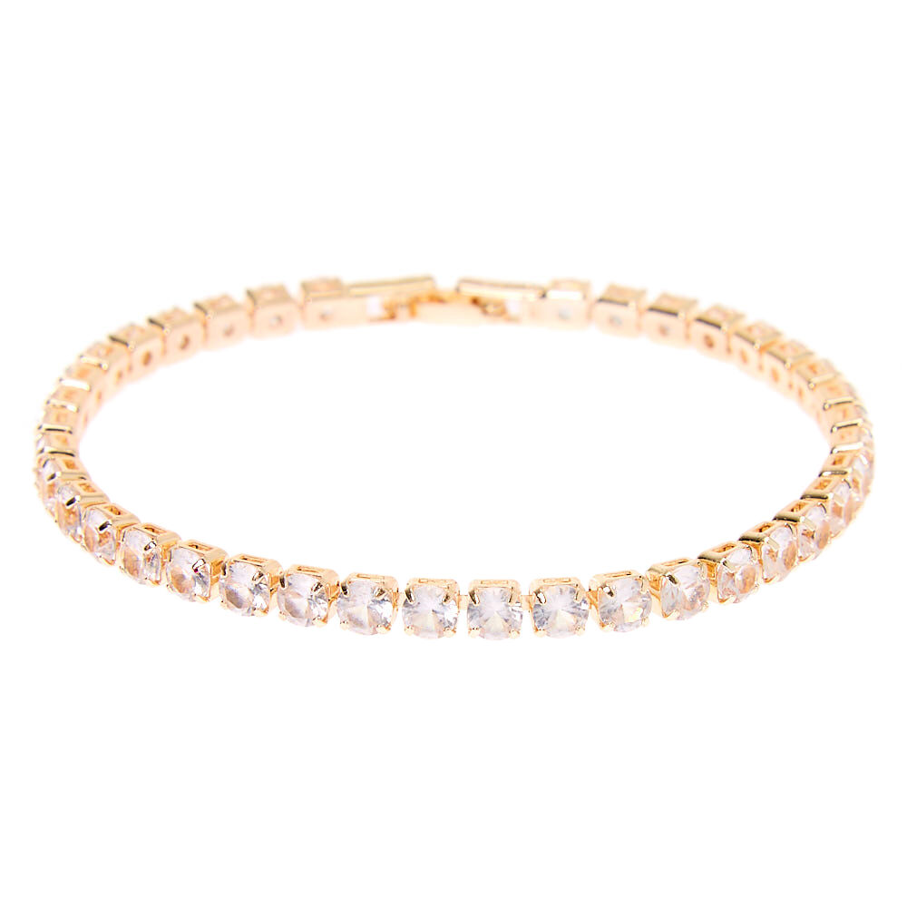Rose gold sales cubic zirconia bracelet