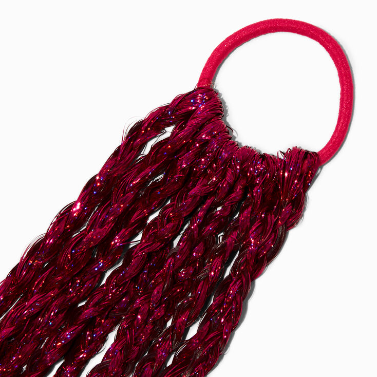 Pink Tinsel Faux Hair Tie,