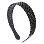 Headband gaufr&eacute; noir,
