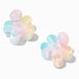 Pastel Iridescent Flower Hair Claws - 2 Pack,
