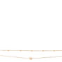 Gold Pearl Double Chain Choker Necklace,