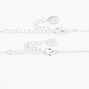 Silver Pearl &amp; Green Stone Choker Necklaces - 2 Pack,