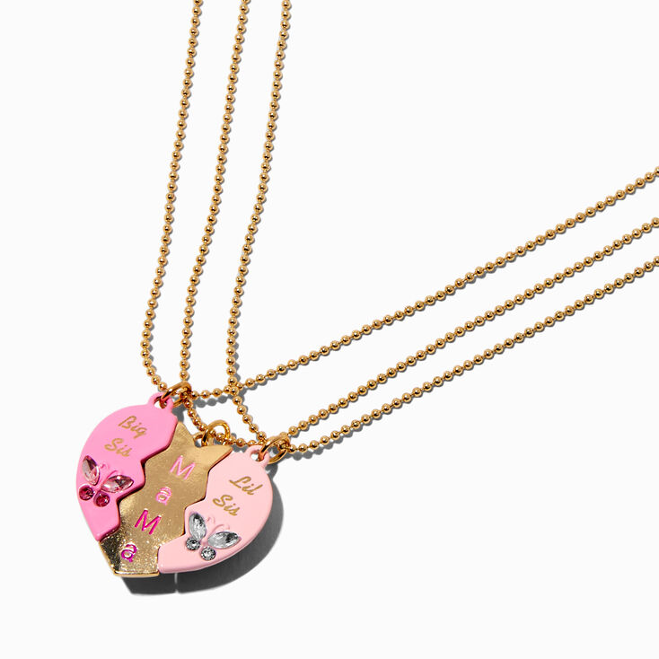 Best Friends Mama, Big Sis, &amp; Lil Sis Necklaces - 3 Pack,