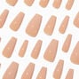Glossy Nude Squareletto Vegan Faux Nail Set - 24 Pack,