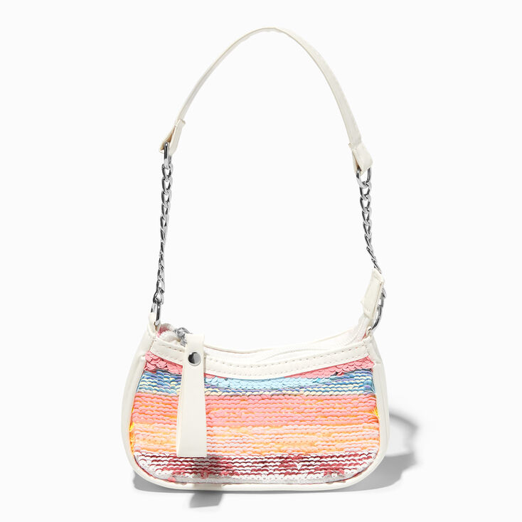 Claire&#39;s Club Sequin Striped Handbag,