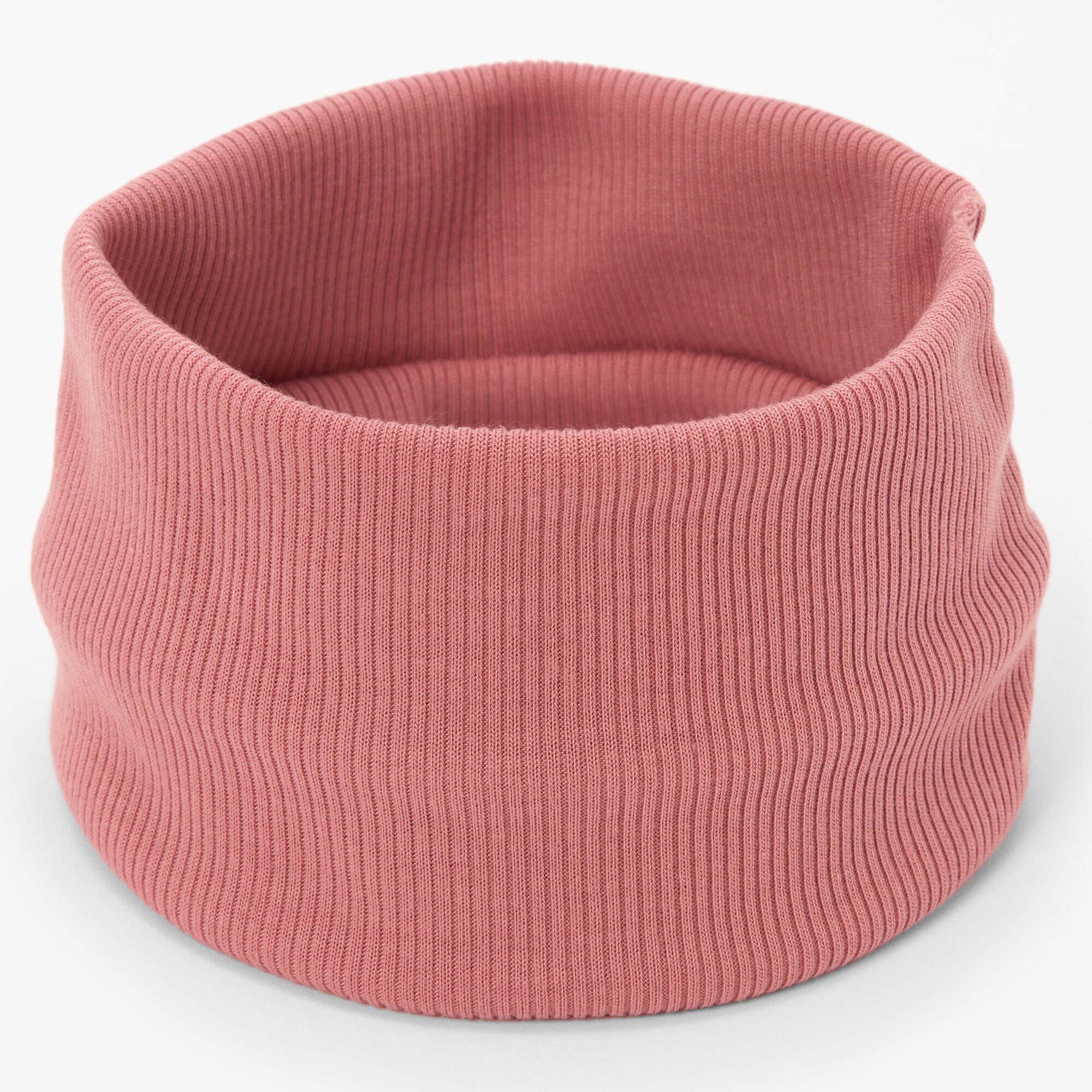 View Claires Flat Ribbed Headwrap Mauve information