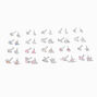 Silver-tone Ballet Stud Earrings - 20 Pack,