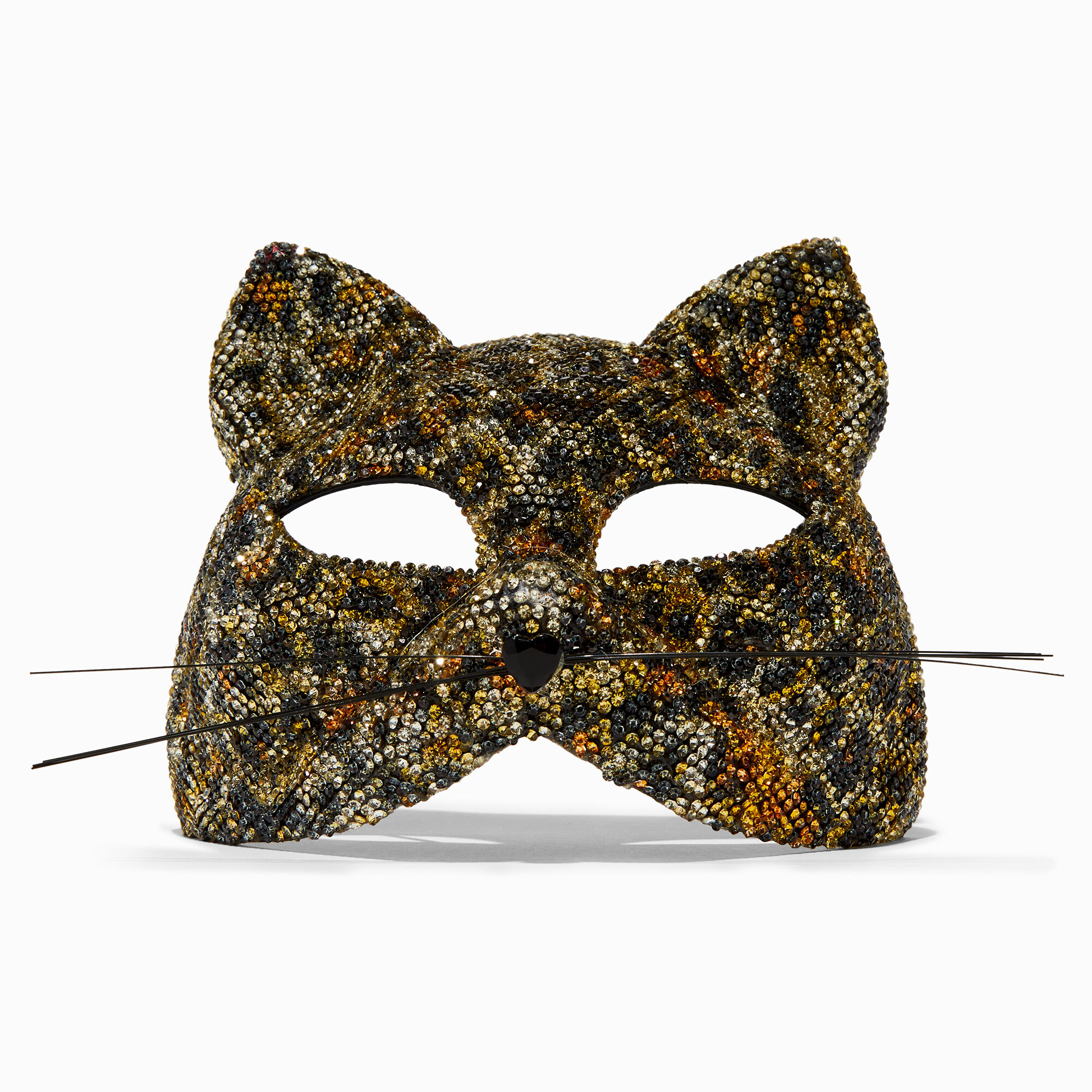 View Claires Embellished Leopard Mask information