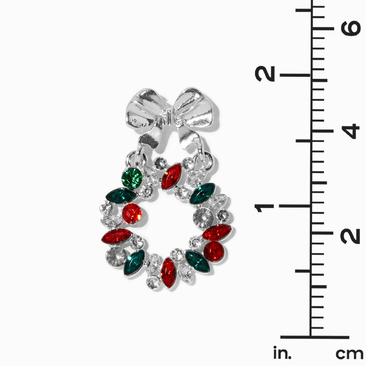 Holiday Wreath Gemstone Drop Earrings,