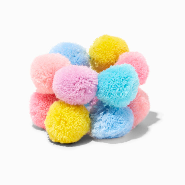 Pastel Pom Pom Hair Ties - 2 Pack,