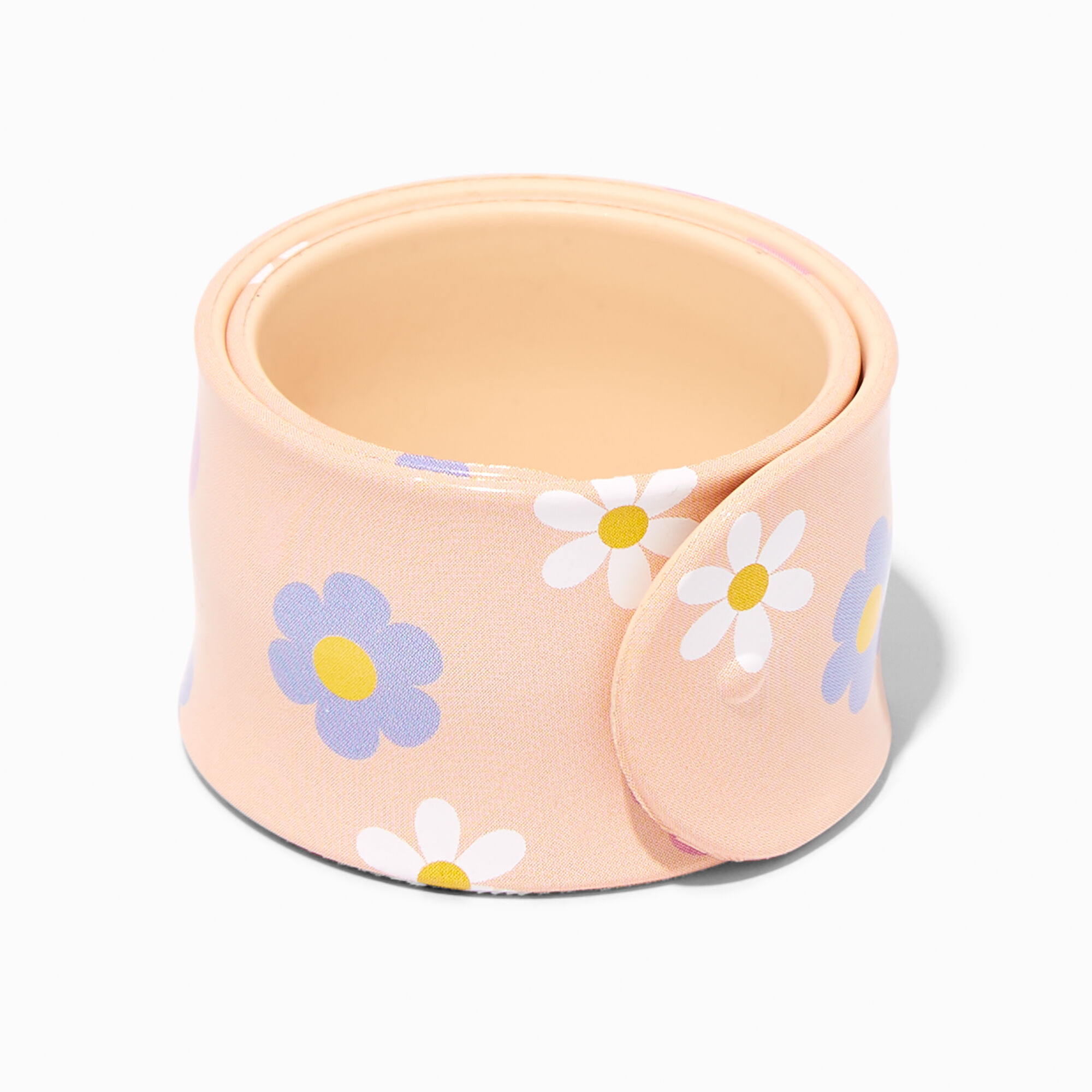 Pastel Pink Daisy Slap Bracelet,