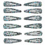 Space Splatter Snap Hair Clips - Black,