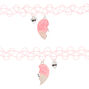 Best Friends Heart Tattoo Choker Necklaces - Pink, 2 Pack,