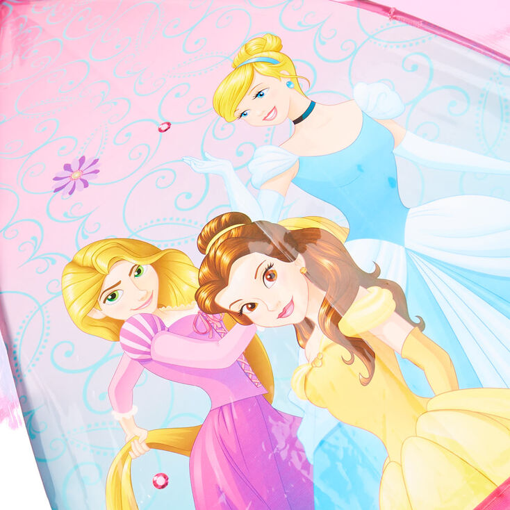 Parapluie en plastique rose p&acirc;le Disney Princess,