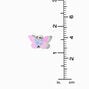 Pink &amp; Purple Butterfly 0.5&quot; Clip-On Drop Earrings,