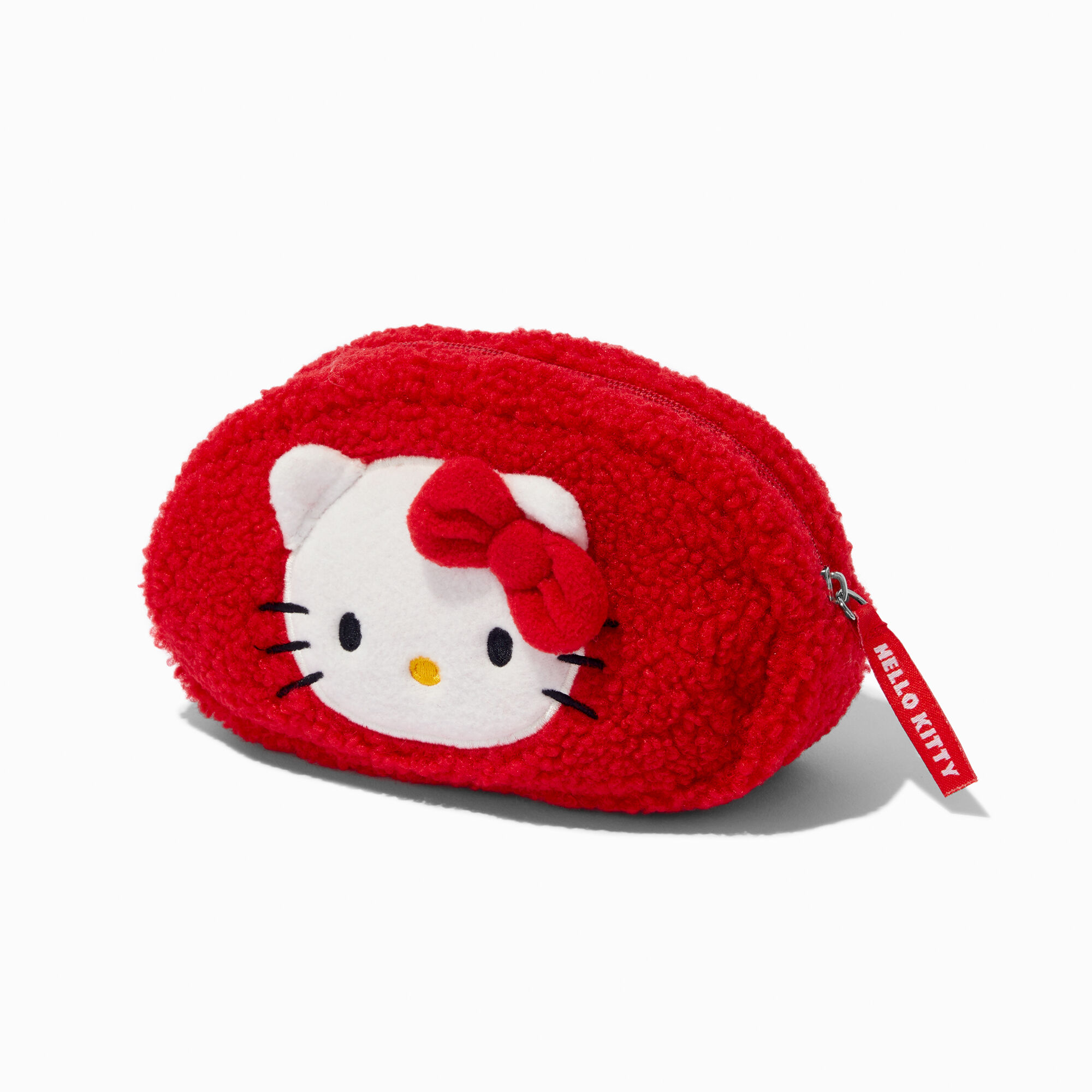 Hello Kitty® 50th Anniversary Claire's Exclusive Sherpa Makeup Bag,