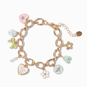 Gold-tone Spring Charm Bracelet,