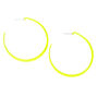 60MM Rubber Hoop Earrings - Neon Yellow,
