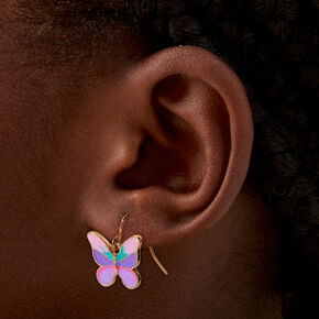 Pendantes papillon qui changent de couleur en r&eacute;action aux UV,