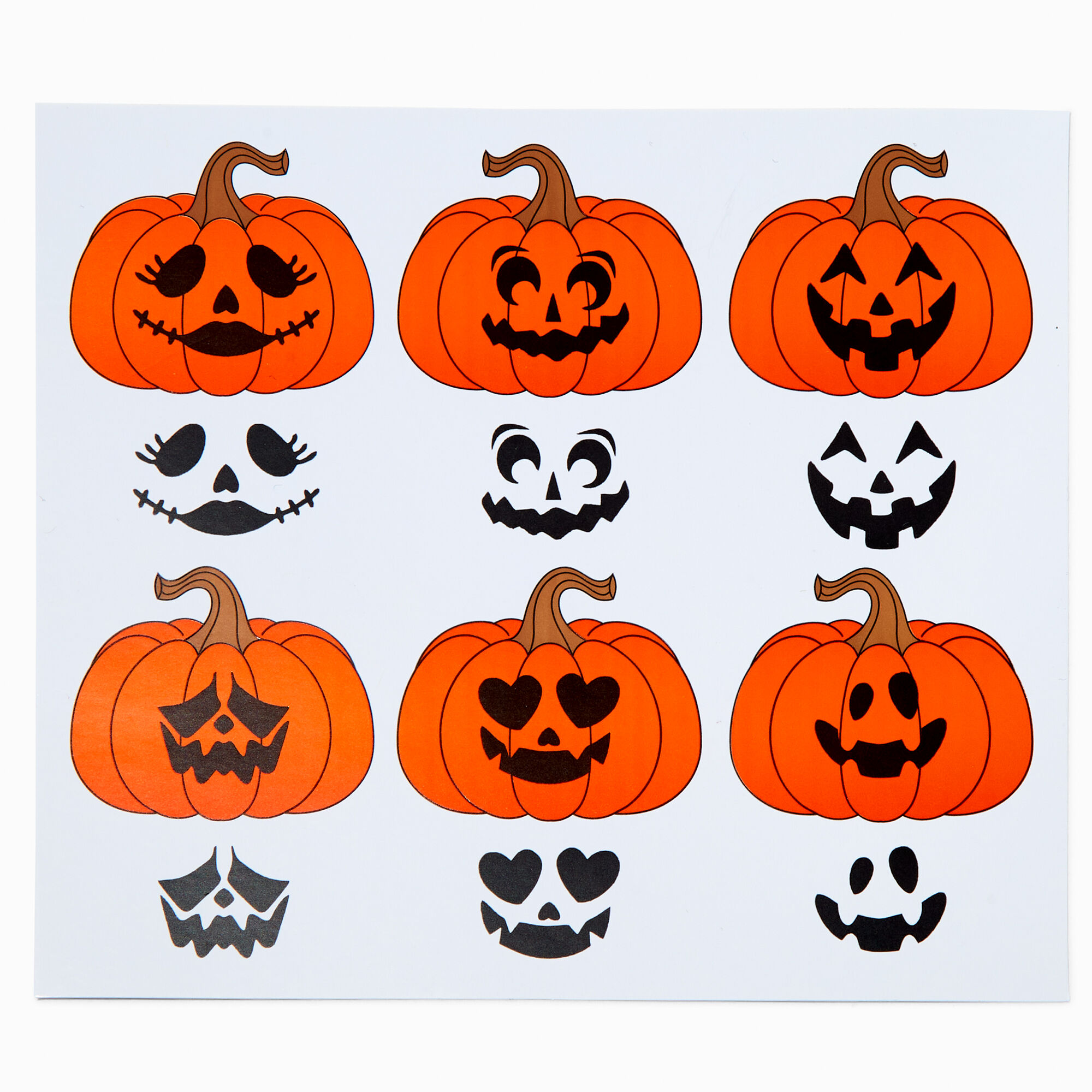 Halloween DIY Jack-o-Lantern Sticker Sheet,
