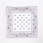 Paisley Bandana Headwrap - White,