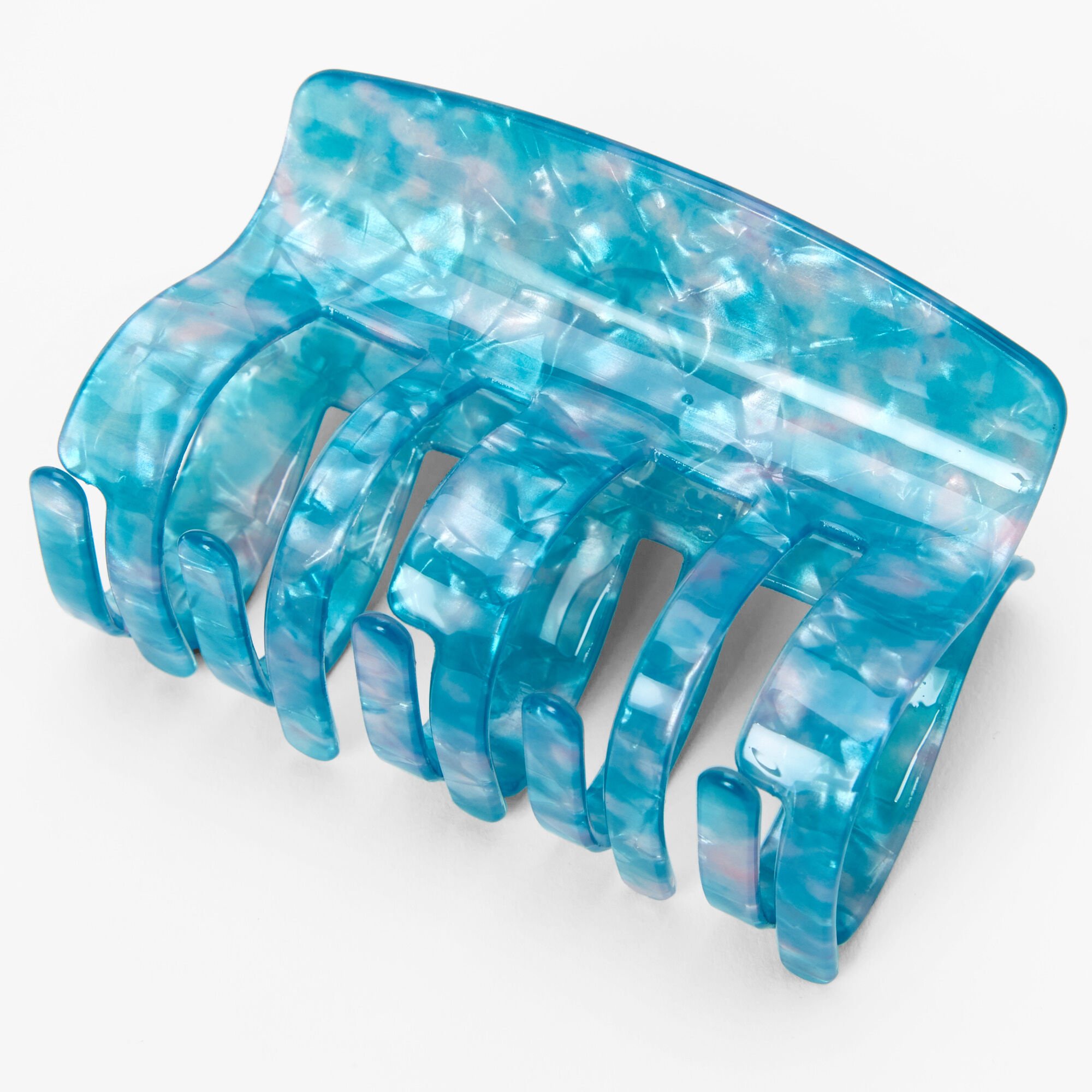 View Claires Medium Thick Resin Hair Claw Aqua information