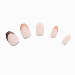 Monochromatic Nude French Tip Coffin Vegan Faux Nail Set &#40;24 Pack&#41;,