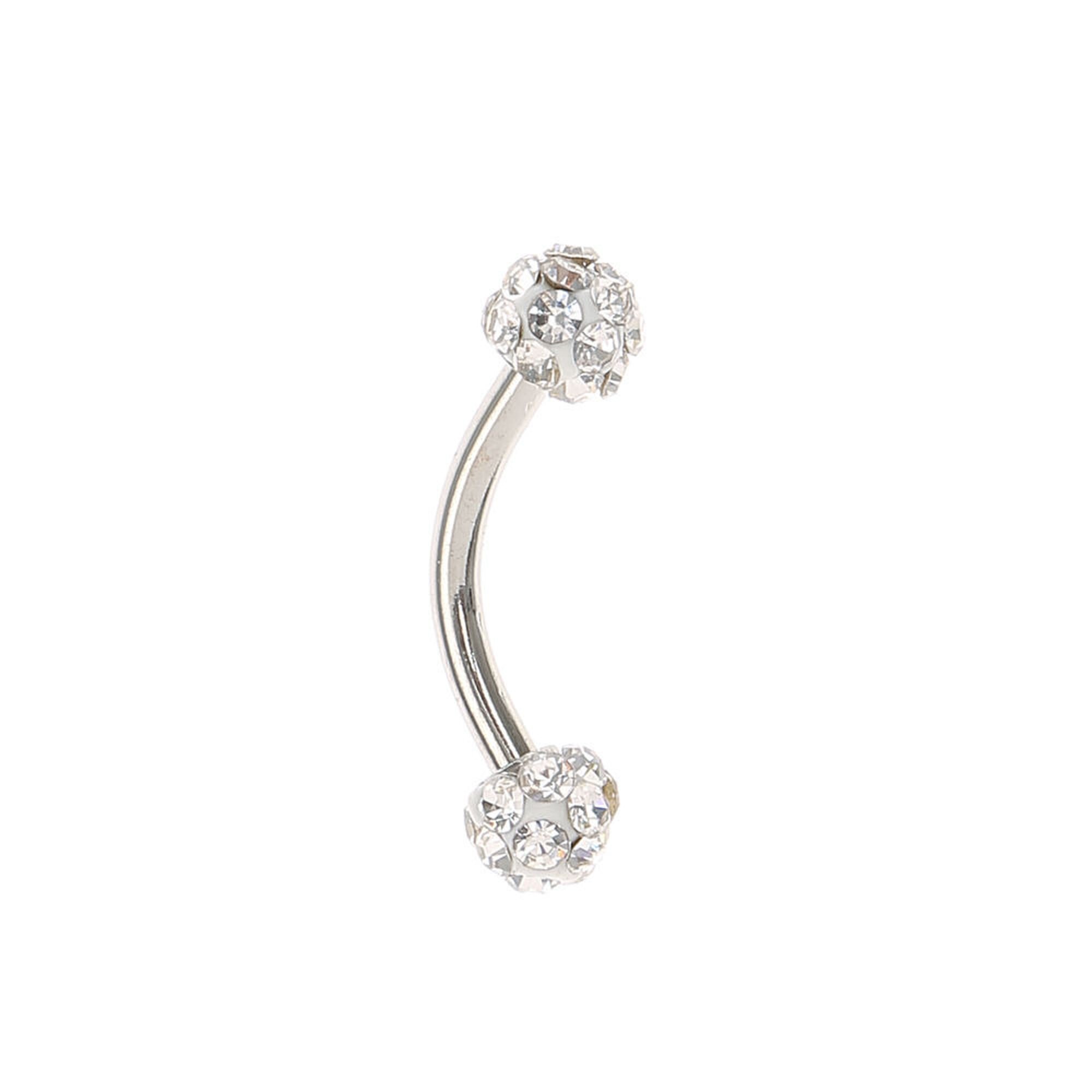View Claires 16G Fireball Rook Barbell Silver information