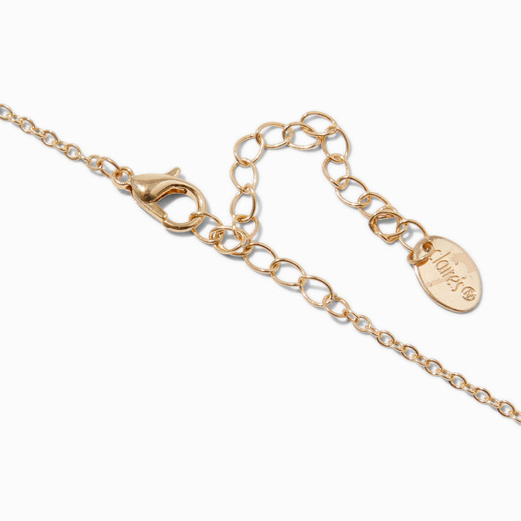 Claire&#39;s Club Enamel Charms Gold-tone Necklace,