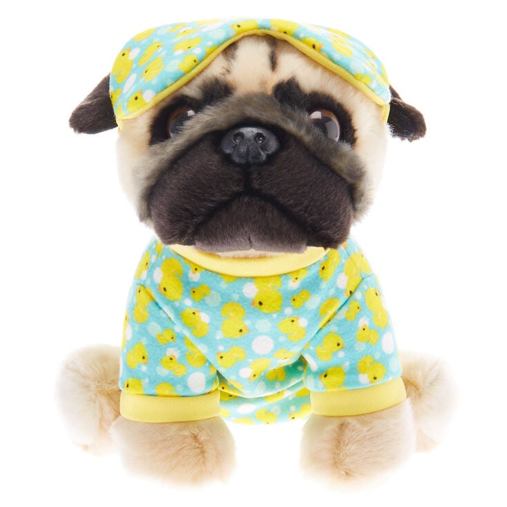 Claire's Peluche de nuit Doug The Pug® de moyenne taille couleur crème