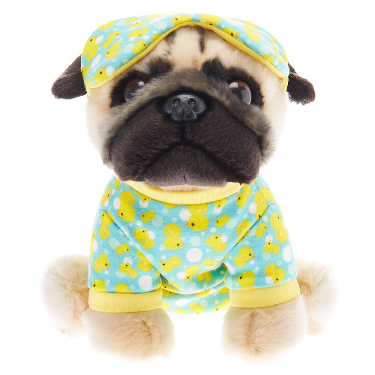 Claire's Peluche de nuit Doug The Pug® de moyenne taille couleur crème