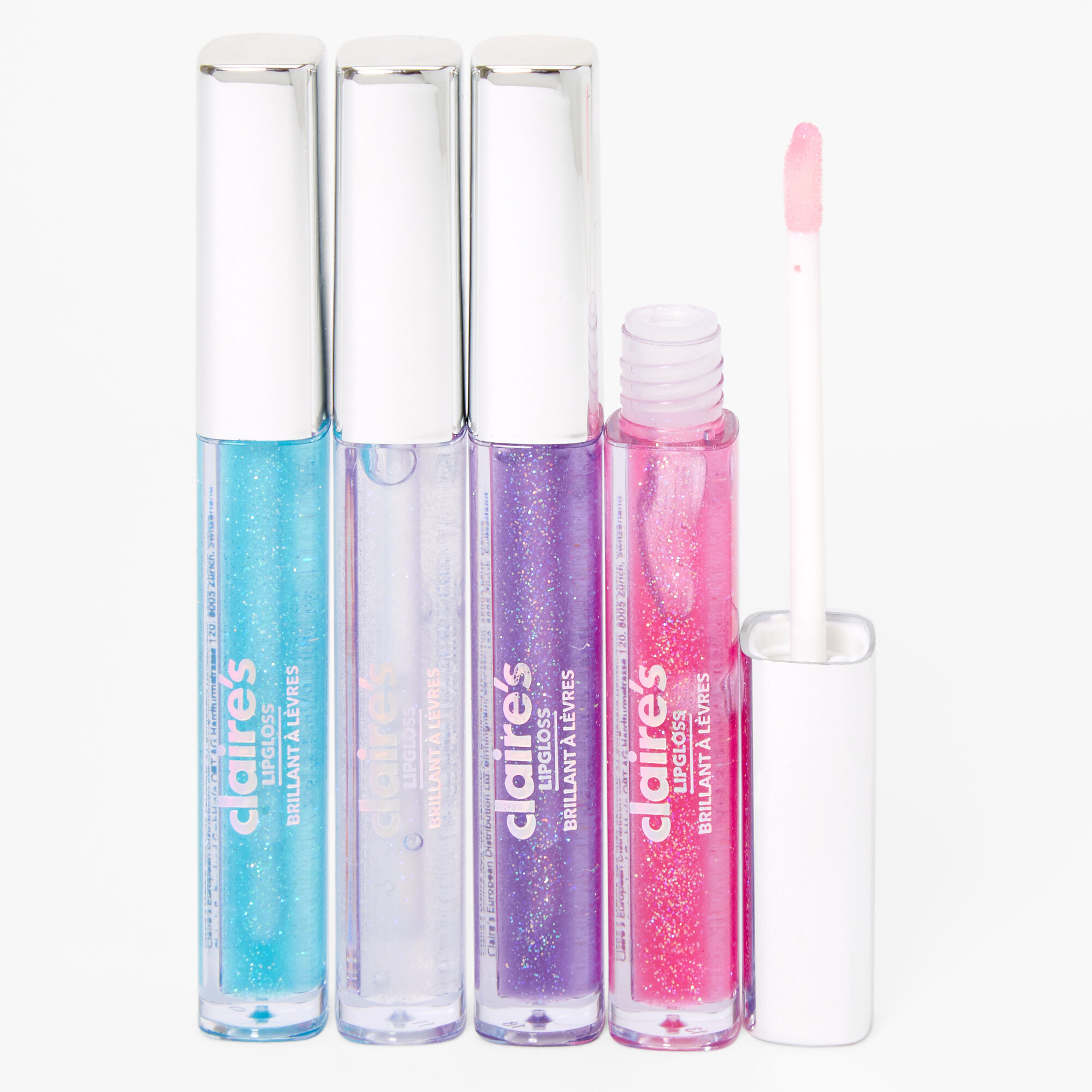 Claire's Club Pearl Heart Mechanical Bling Lip Gloss Set | Claire's US